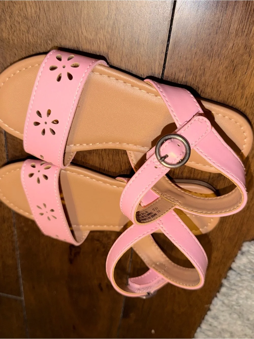 Girls' Pink Ankle-Strap Sandals